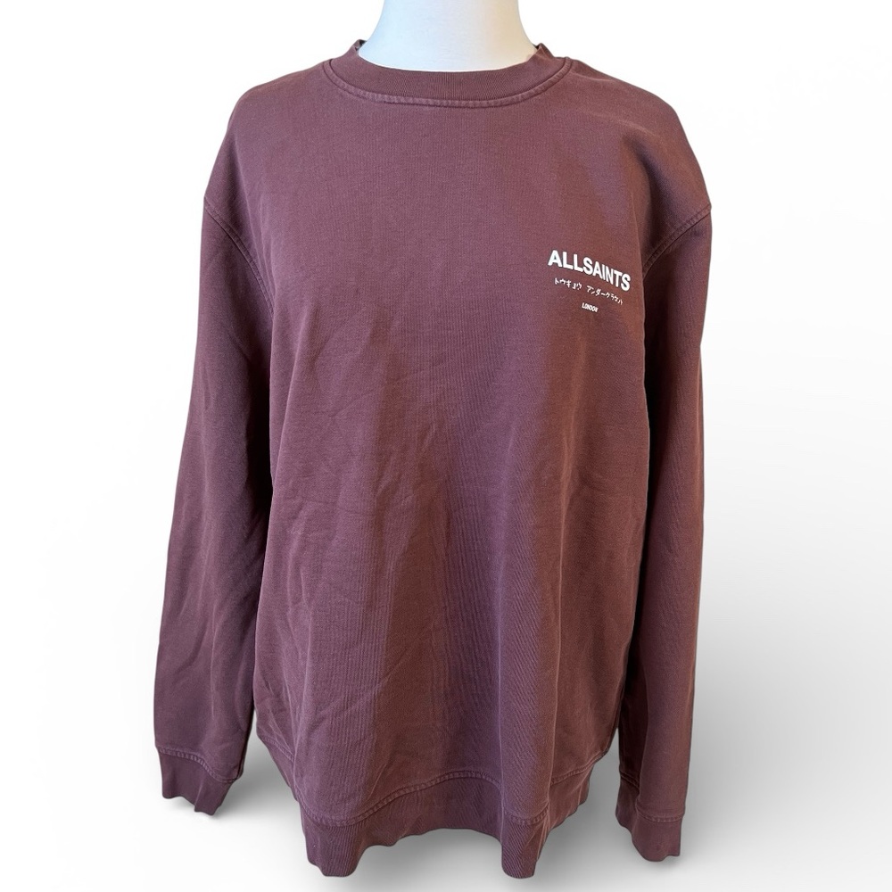 All Saints Men's UNDERGROUND RELAXED FIT CREW NECK SWEATSHIRT